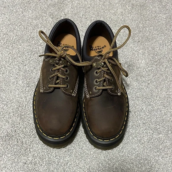 Dr. Martens Dark Brown Leather Oxfords - Picture 2 of 4